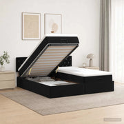 Letto ottomano con materasso con testiera 2 pcs Nero Velluto 3456728