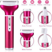 Rasatrice per donne 4 in 1 - Trimmer per donne senza fili