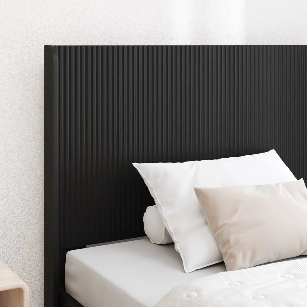 Testiera Letto Nero Legno ingegnerizzato 889616