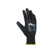 U-power onix, 12 paia di guanti da lavoro, supporto poliestere nero e poliuretano, taglie disponibili  7