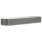 Fioriere | Cassetta per fiori | Letto Giardino Acciaio Zincato 296x80x36 cm Grigio