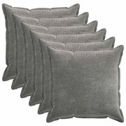 Federa 6 pcs HOUTEN Grigio Scuro 80 x 80 cm Tessuto Chenille 921678