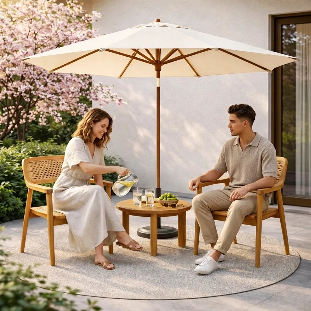 Set 2 Sedie da Giardino in Legno Teak -Malacca