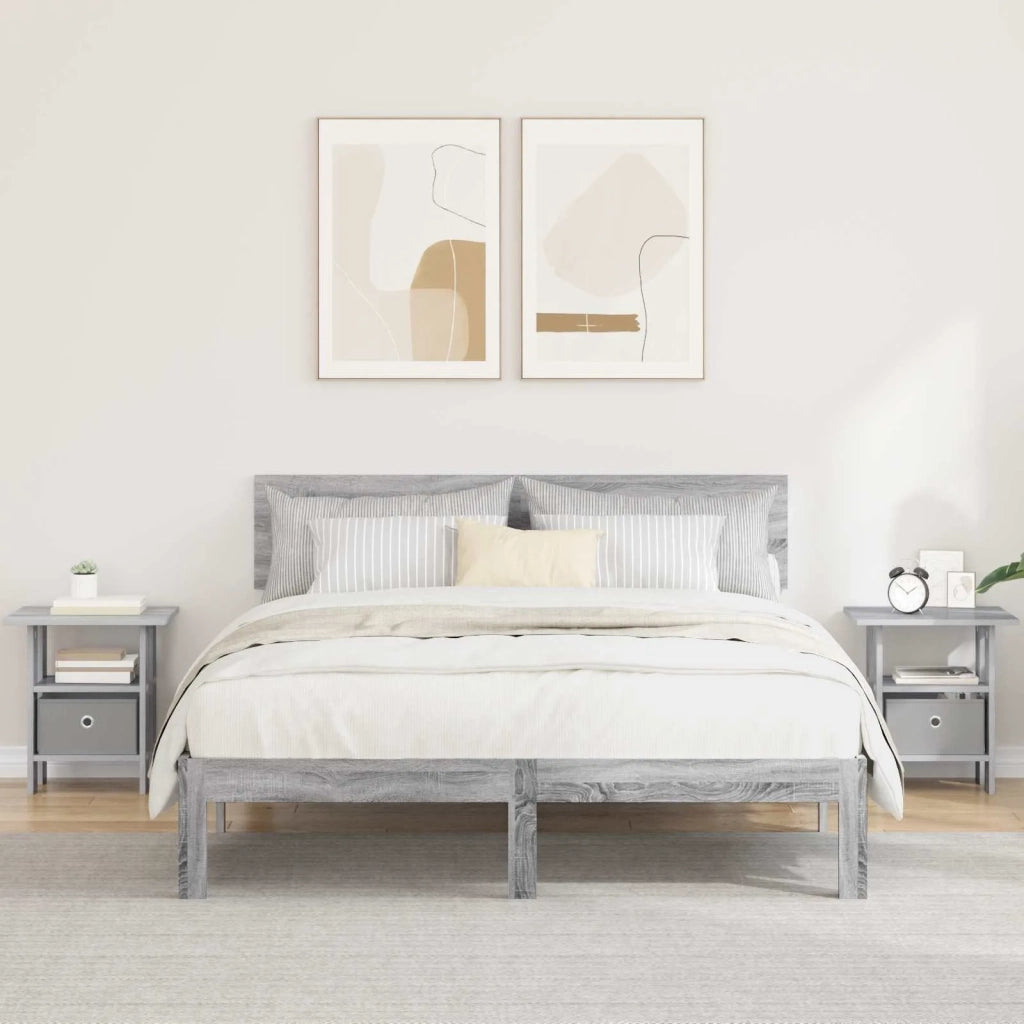 Comodino 2 pcs Grigio Sonoma 41 x 40 x 45 cm Legno multistrato