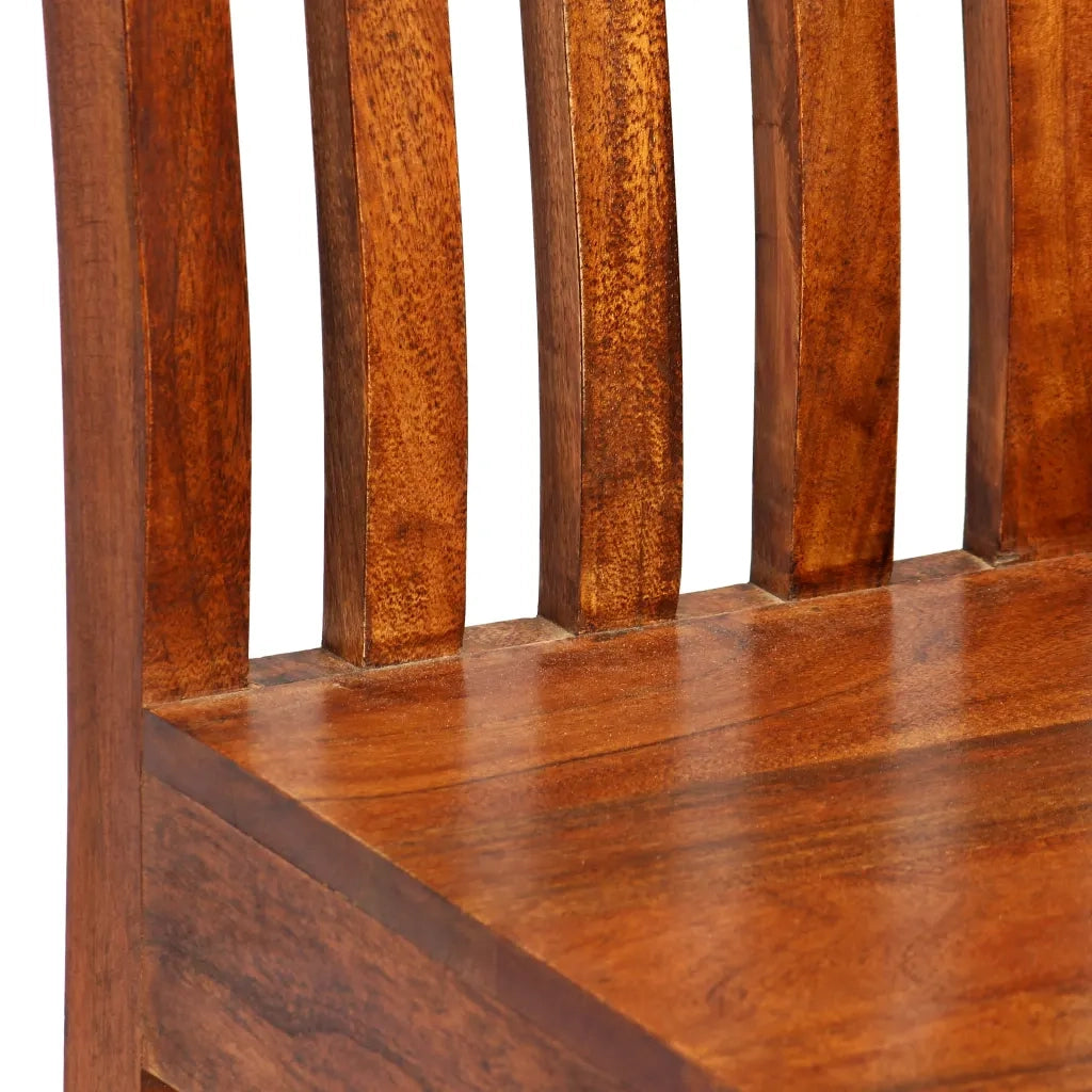 Set Tavolo da Pranzo 7 pz Legno Massello di Acacia e Mango 275333