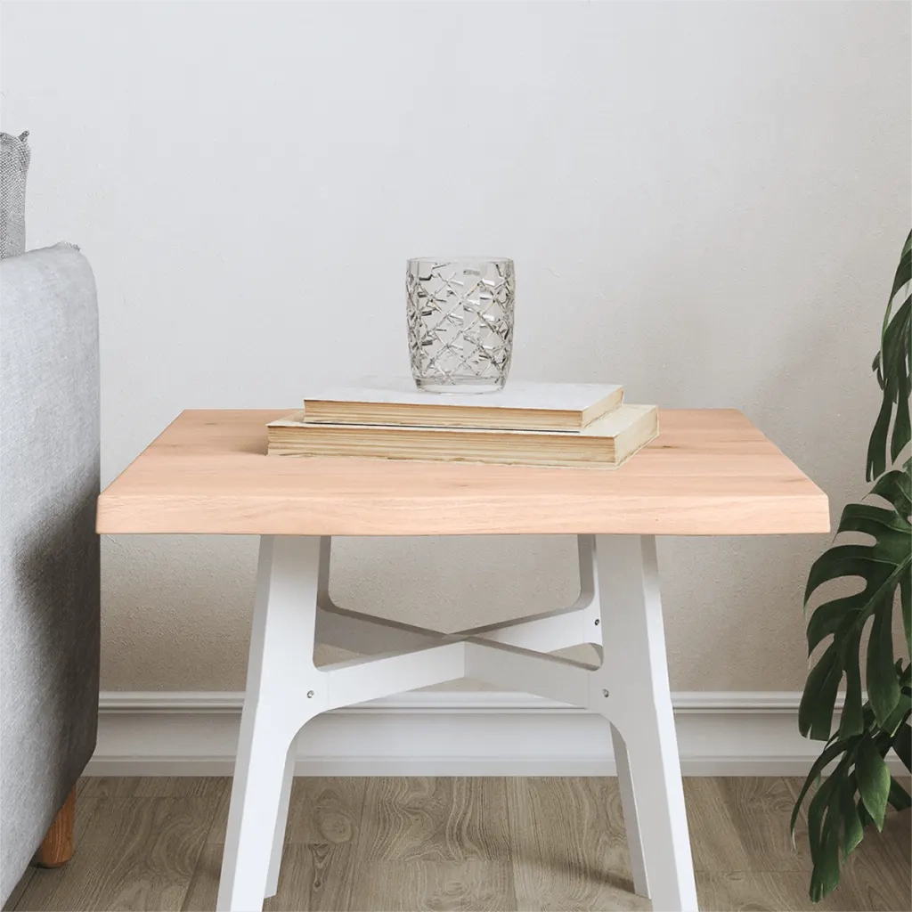 Piano per Tavolo | Superficie Tavolo | Piano Scrivania 40x40x2 cm in Rovere Non Trattato Bordi Vivi