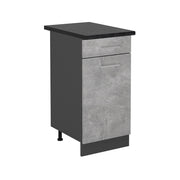 Mobiletto base per cucina R-Line Calcestruzzo/Antracite 40 cm, PL Antracite Vicco