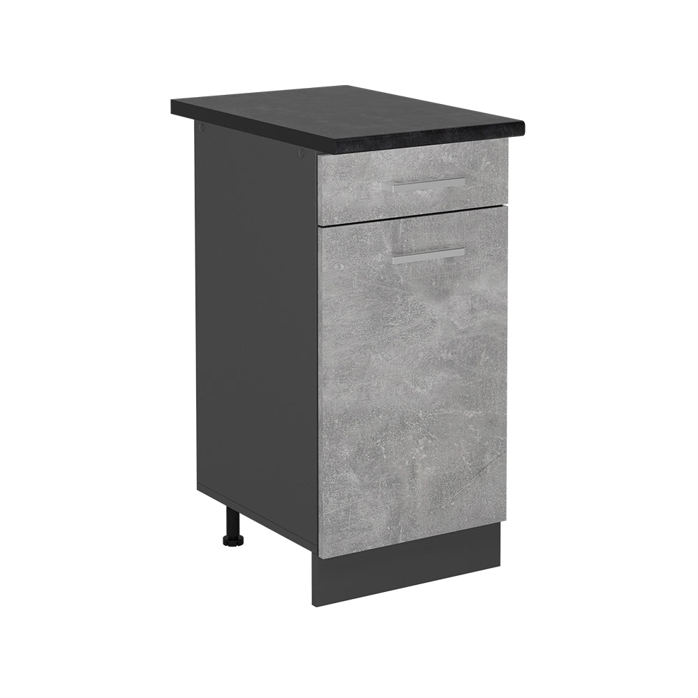 Mobiletto base per cucina R-Line Calcestruzzo/Antracite 40 cm, PL Antracite Vicco