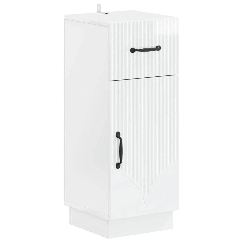 Set di Armadi da Bagno da 2 Pezzi HOORN Bianco Lucido 3418039