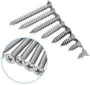 Kit di Viti a Croce Rvs per Autoallentamento con Testa Piana Assortito 8mm-35mm per Ufficio Casa