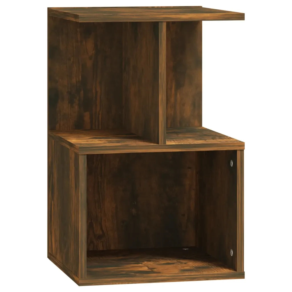 Comodino Rovere Fumo 35x35x55 cm in Legno Multistrato 815183