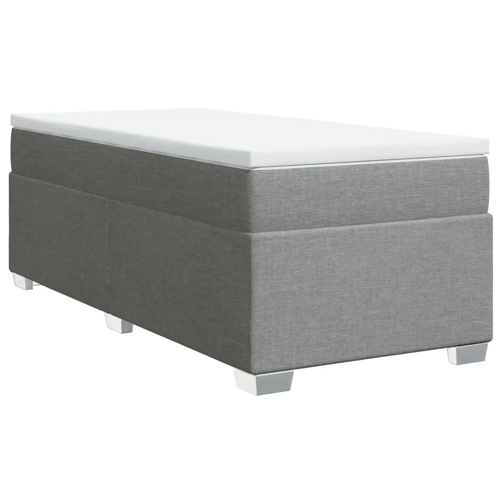 Giroletto a Molle con Materasso Grigio Chiaro 90x200 cm Tessuto 3285102