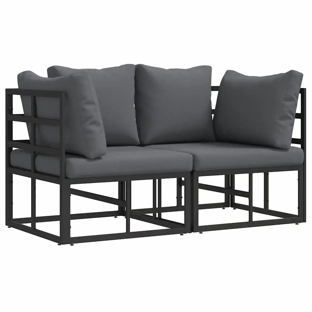 Mobili da Esterno 2 Pezzo Nero e antracite 71,5 x 71,5 x 71 cm CFW9270378