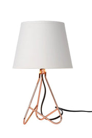Lampada da tavolo Lucide Gitta rame/bianco E14 30cm