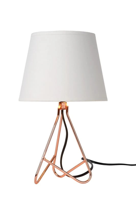 Lampada da tavolo Lucide Gitta rame/bianco E14 30cm