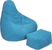 Sedile da Gioco con Schienale Alto per Adulti in Tessuto Corduroy per Interno, Sedia da Gioco con Progetto Ergonomico con Pedane