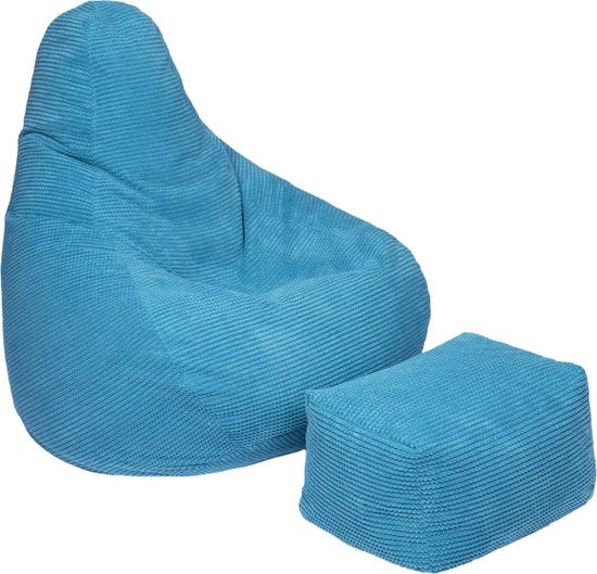 Sedile da Gioco con Schienale Alto per Adulti in Tessuto Corduroy per Interno, Sedia da Gioco con Progetto Ergonomico con Pedane