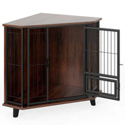 Trasportino multifunzionale per cani 60 x 60 x 71,5 cm pratico ed elegante design moderno in legno di caucciù nero 20_0018719