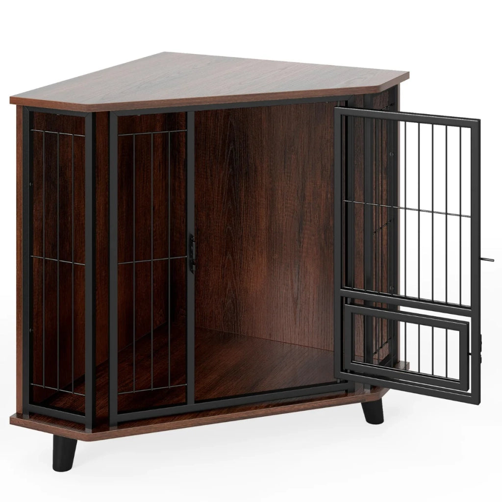 Trasportino multifunzionale per cani 60 x 60 x 71,5 cm pratico ed elegante design moderno in legno di caucciù nero 20_0018719