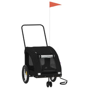 Rimorchio da Bici per Animali Nero Oxford e Ferro CFW6131512