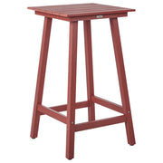 Tavolo da bar da giardino Rosso in materiale sintetico 60 x 60 cm Industriale Tradizionale da giardino all'aperto per il patio