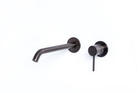 Rubinetto Miscelatore Monocomando a Parete Lavabo Nero Tevere