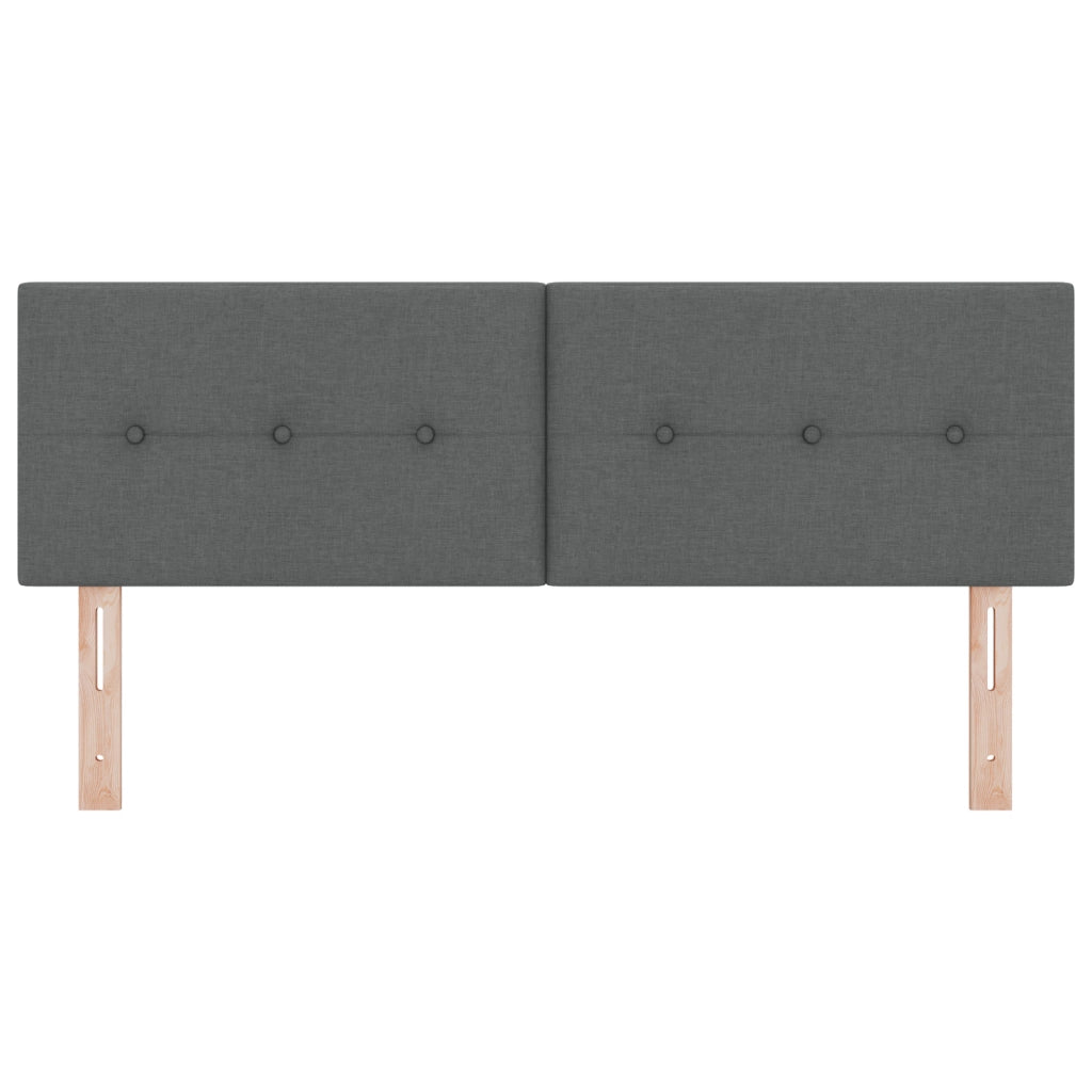 Testiera  Button Tufted Grigio Scuro 160 cm Tessuto