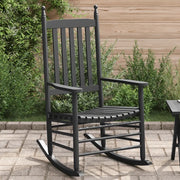Sedia a Dondolo con Seduta Curva Nero in Massello Pioppo 4008870