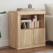 Credenza con Luci LED Rovere Sonoma 60,5x37x67 cm 836618