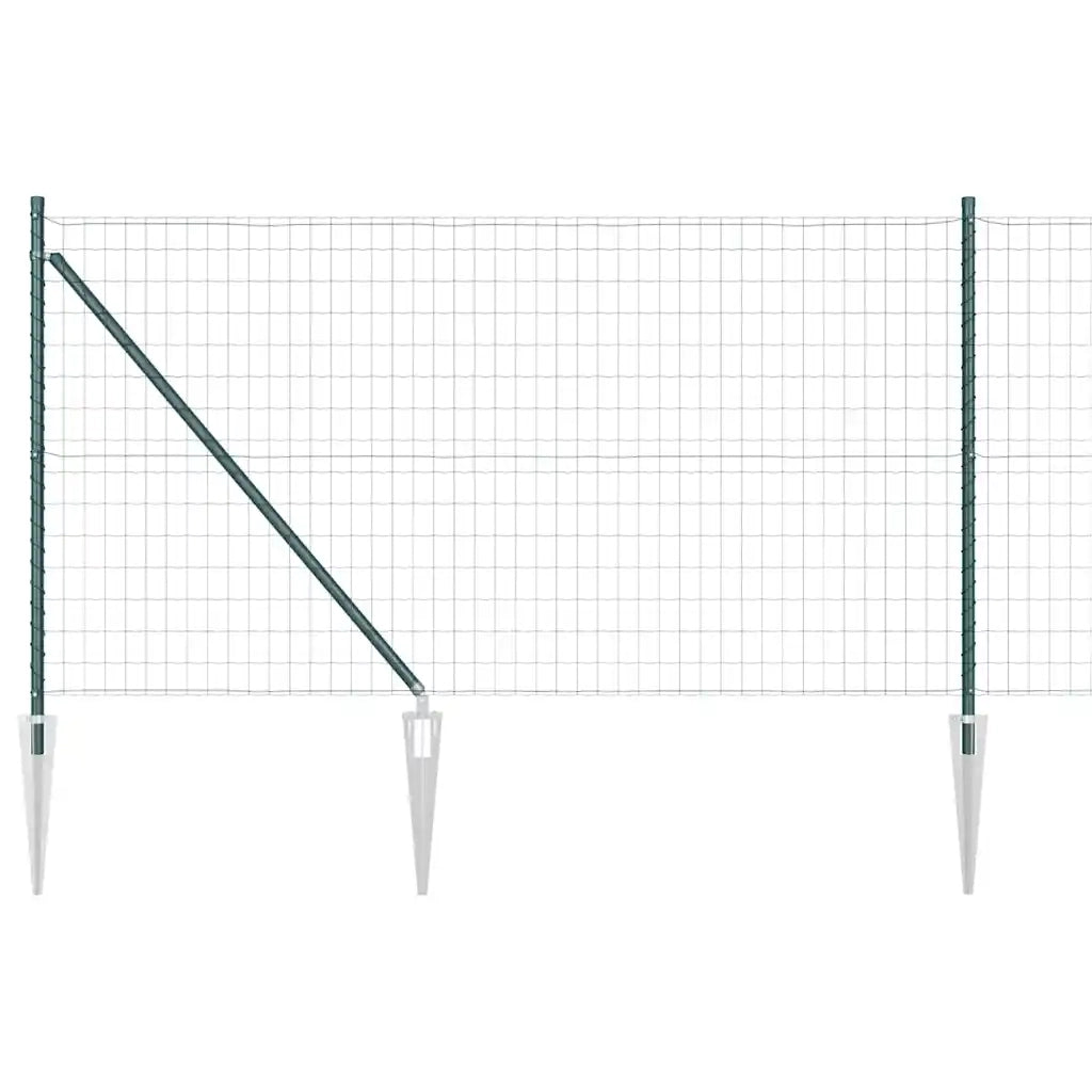 Recinzione con Posto Verde 1 x 25 m Acciaio e PVC