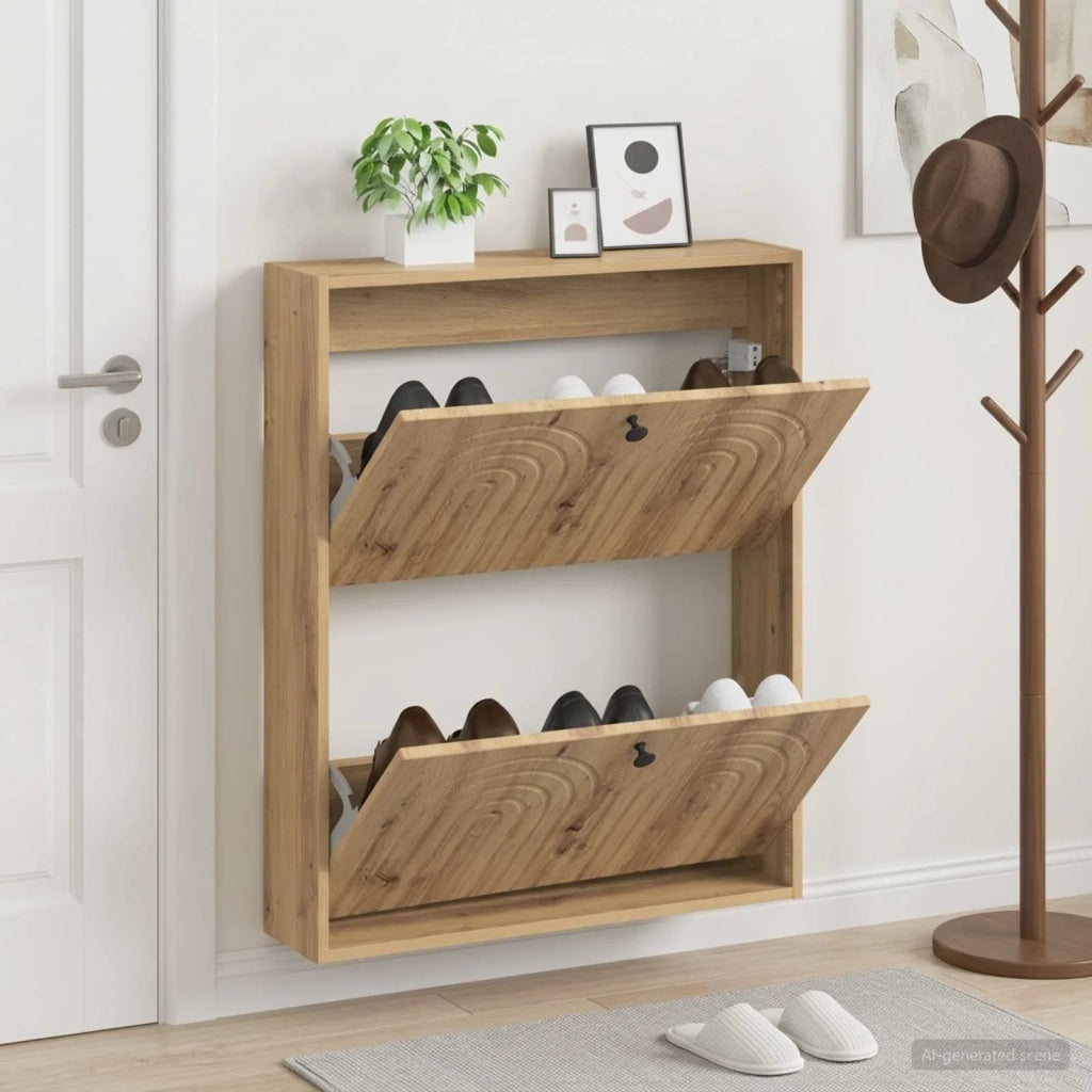 Mobiletto per Scarpe da Muro ALKMAAR 71 x 17 x 86 cm 896204