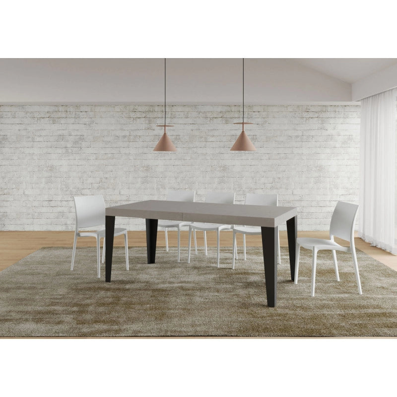 Tavolo allungabile 200/460x90 cm Flame telaio Antracite - Cashmere