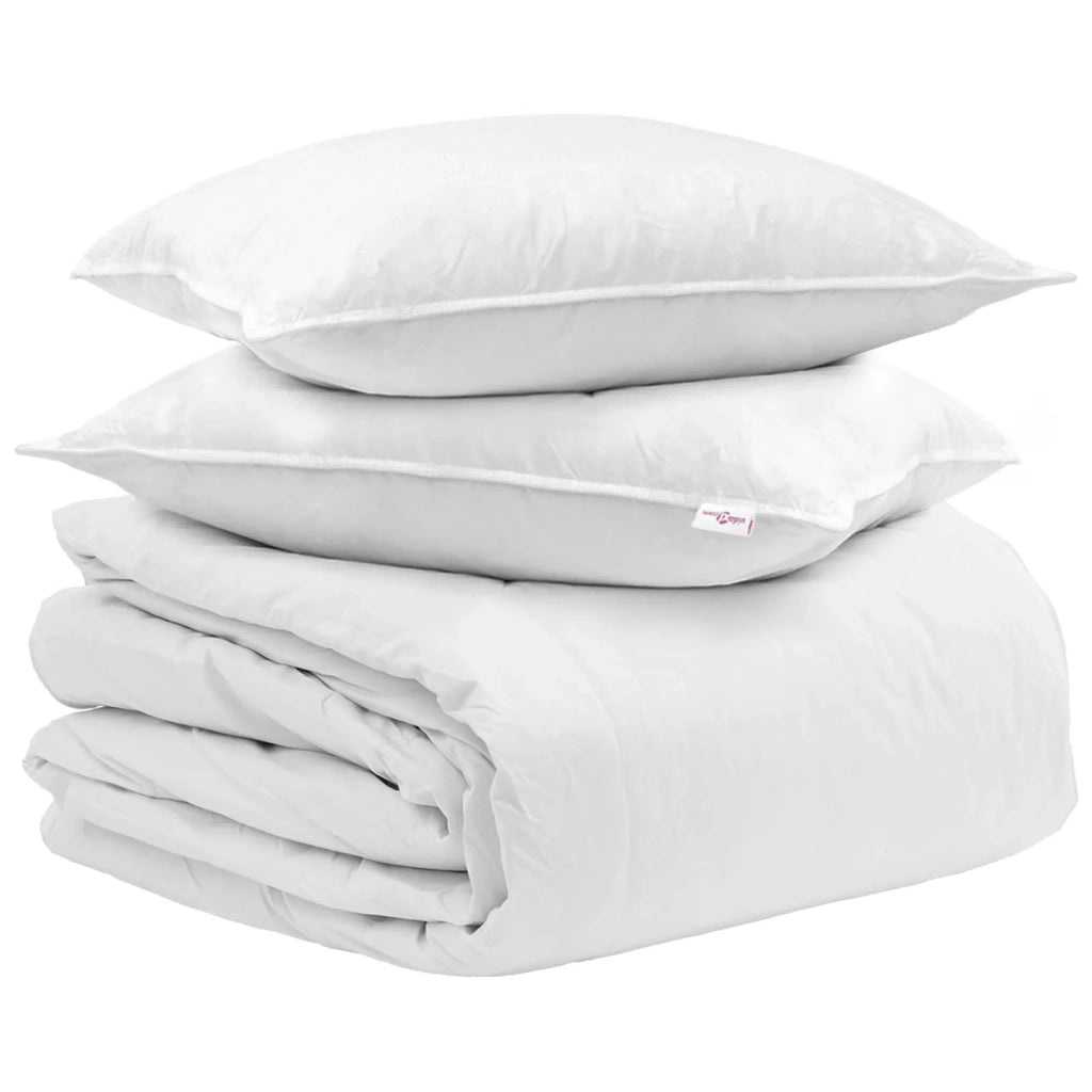 Set di Piumoni con cuscino 3 pcs Bianco Piuma d'anatra 3377063