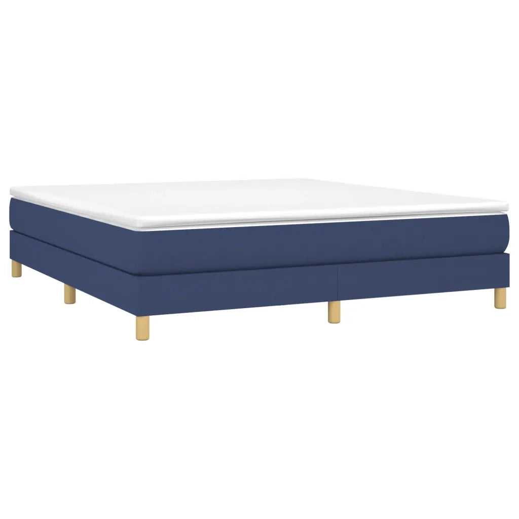 Struttura Letto a Rete a Molle-Giroletto Blu 180x200 cm in Tessuto 948788