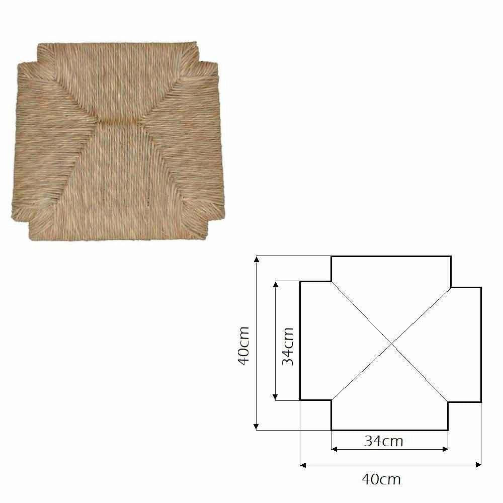 Sedile in paglia palustre per sedia taverna 40x40