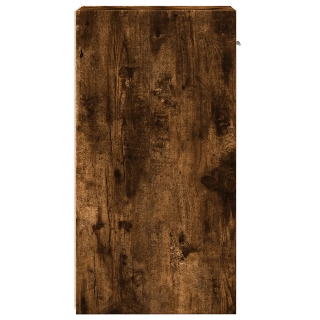 Comodino-Tavolino da notte Rovere Fumo 35x34x65 cm in Legno Multistrato