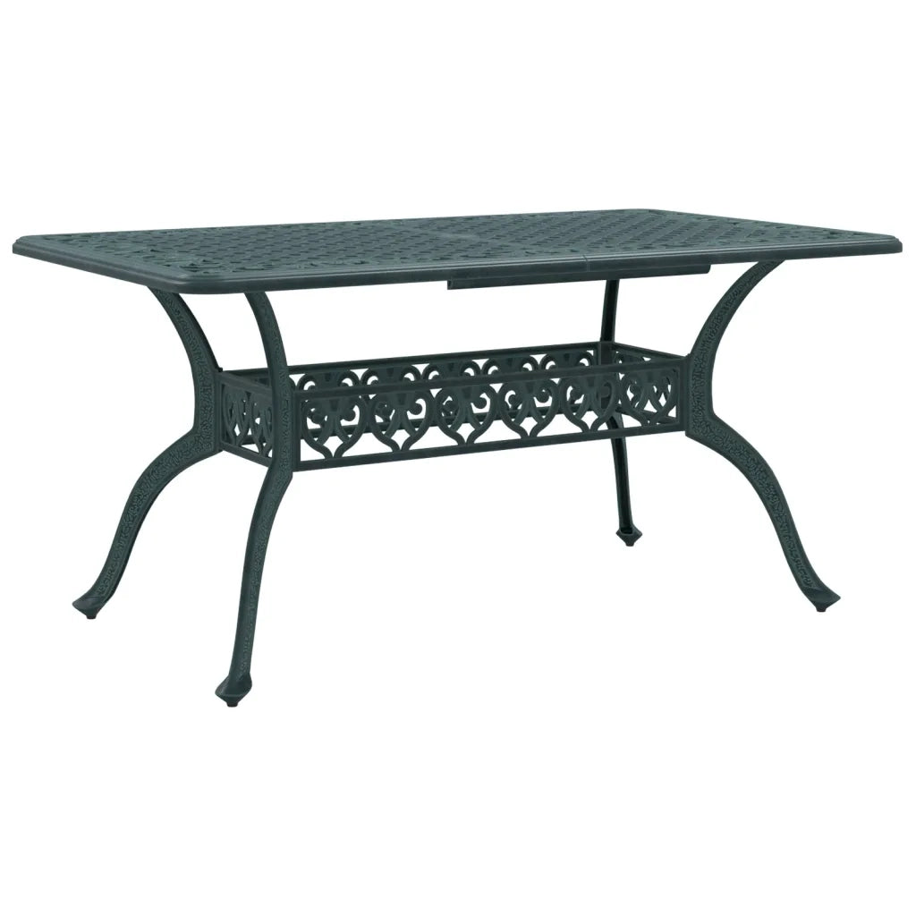 Set da Pranzo da Giardino 5 pz Verde in Alluminio Pressofuso 3216311