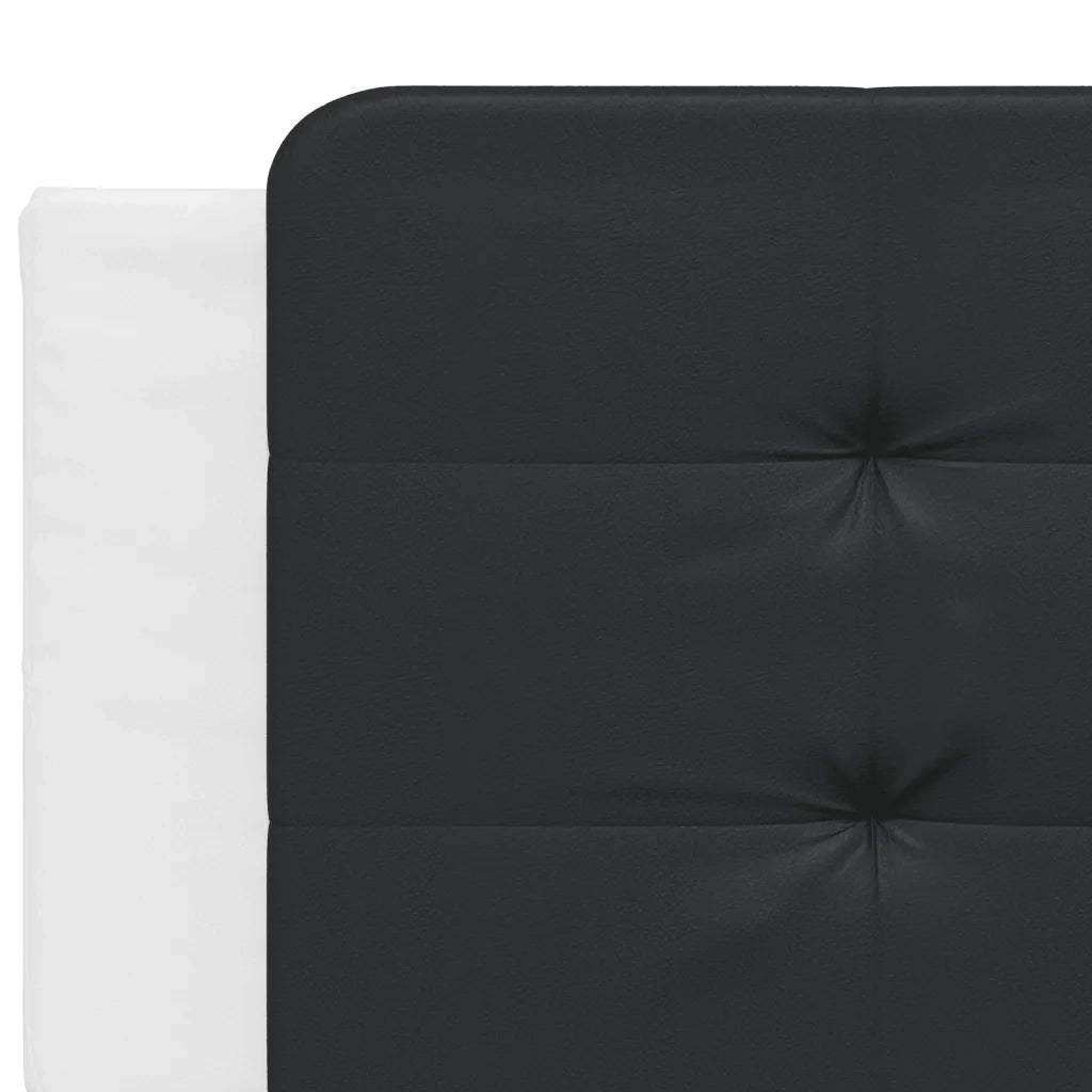 Letto con Materasso Zadar Bianco e Nero 200x200cm in Similpelle 3208893