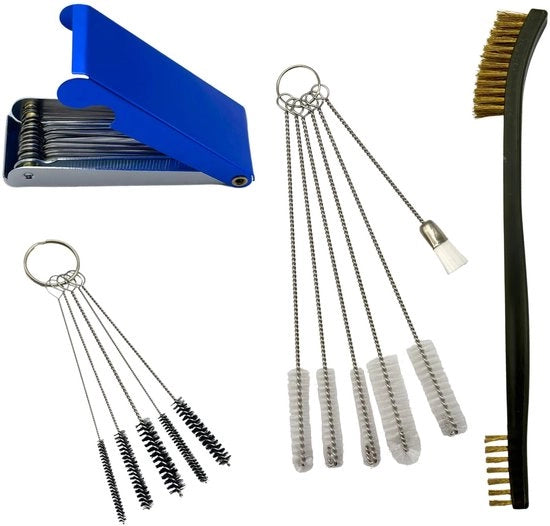 Set di Pulizia Carburatore con Set di Pennelli Carburatore, Set di Aghi e Attrezzatura per Macchine a Laser, Seghe a Catenaria, Tronchesi, Bruciatori a Gas, Pistole Spray e Set di Spazzole per Pulizia Precisa