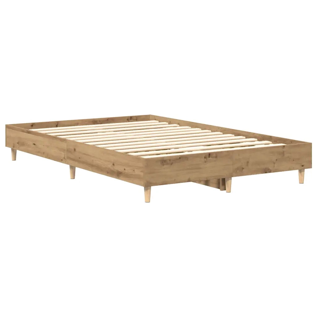 vidaXL Giroletto senza Materasso Rovere Artigianale 140x190 cm