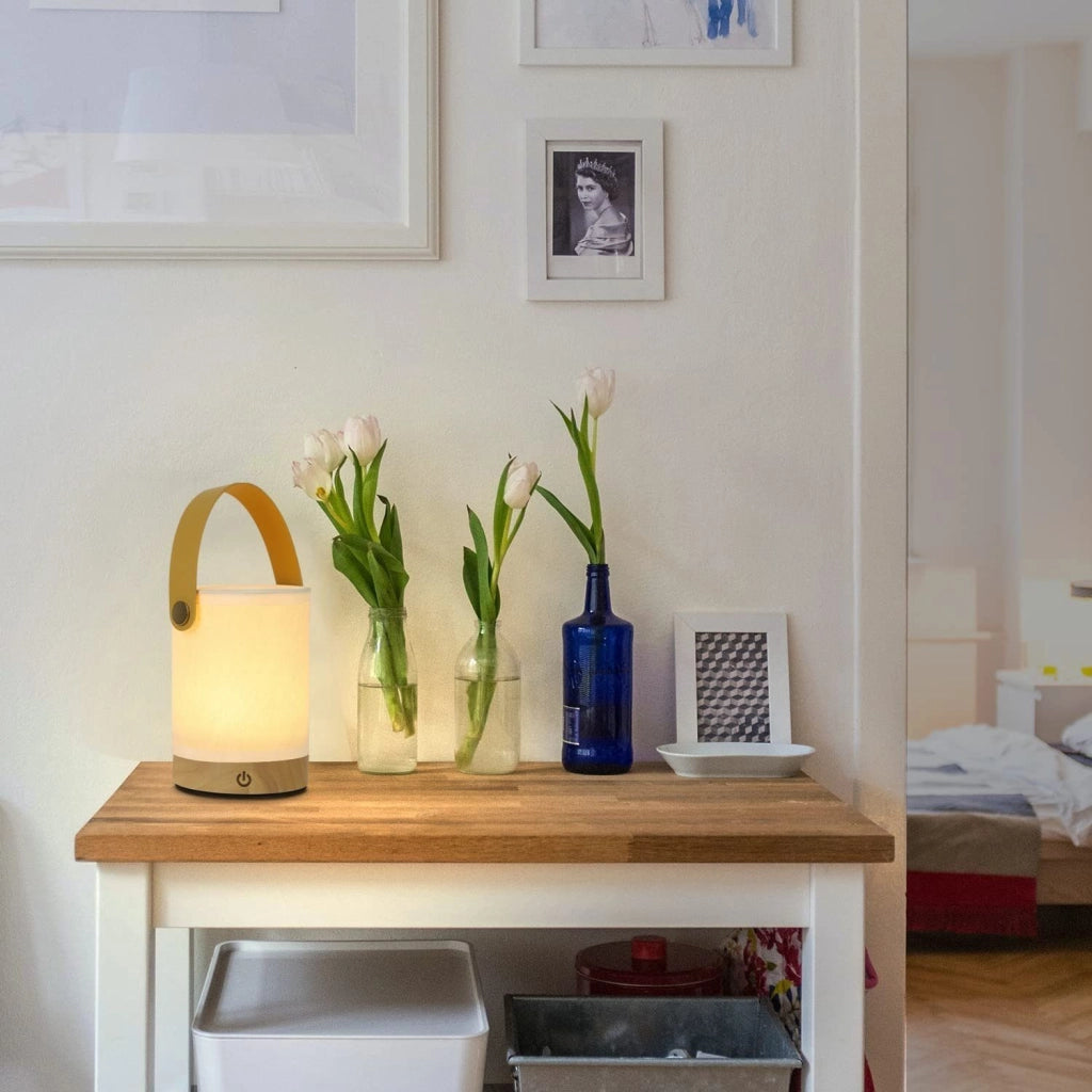 ZMH Lampada da tavolo LED wireless touch dimmerabile USB ricarica per comodino