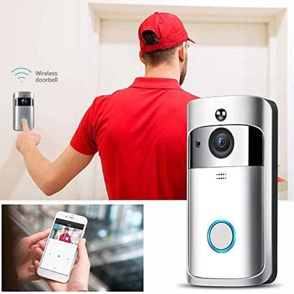 Trade Shop - Campanello Videocitofono Wifi Sicurezza Casa Allarme Porta Con Sensore Movimento -