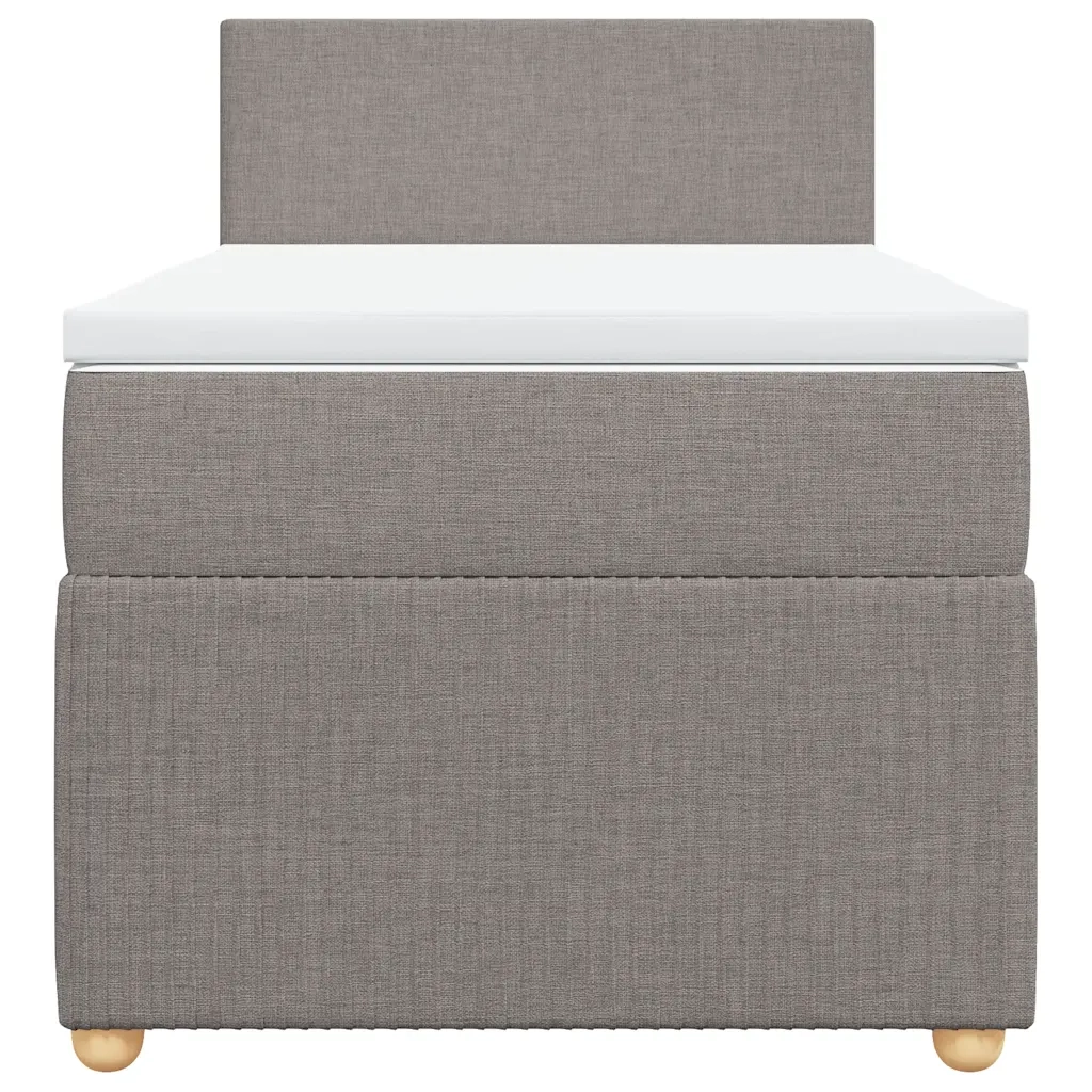 Giroletto a Molle con Materasso Tortora 90x190 cm in Tessuto 3287308