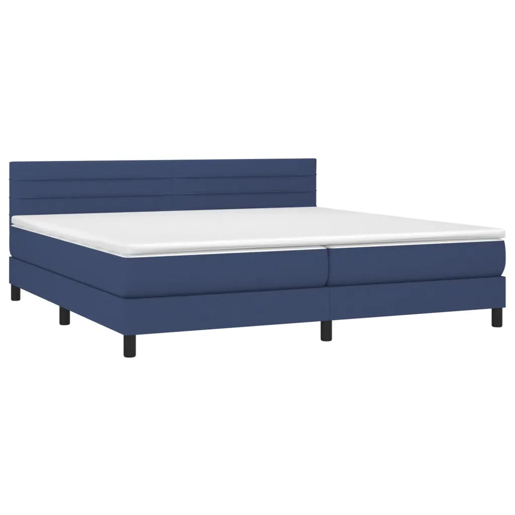 Giroletto a Molle con Materasso Blu 200x200 cm in Tessuto 3140167