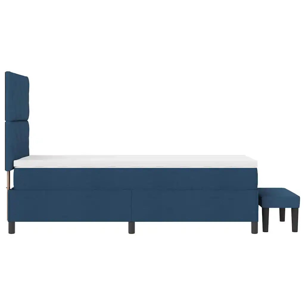 Letto a molle con cuscino con testiera Blu 90 x 190 cm Tessuto 3344113