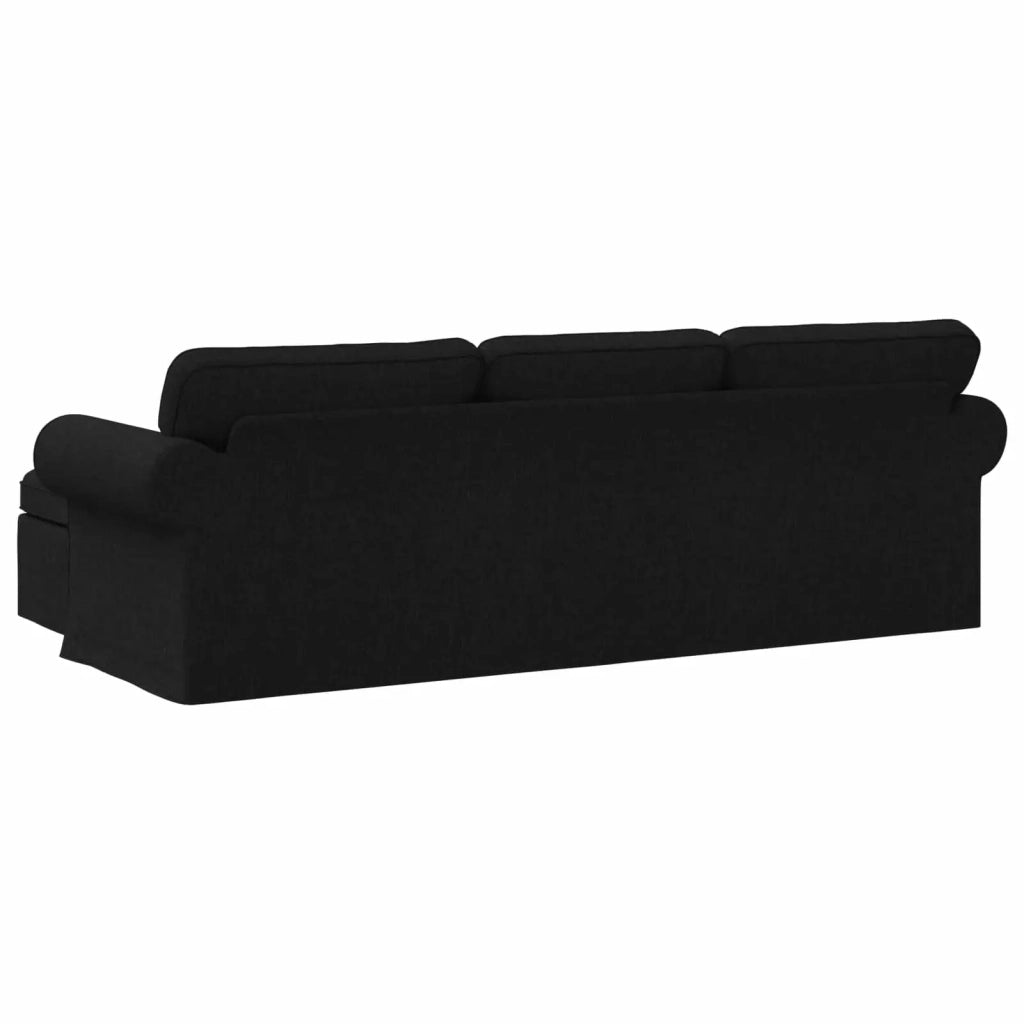 Divano Nero 245 x 138 x 80 cm Tessuto 42024343