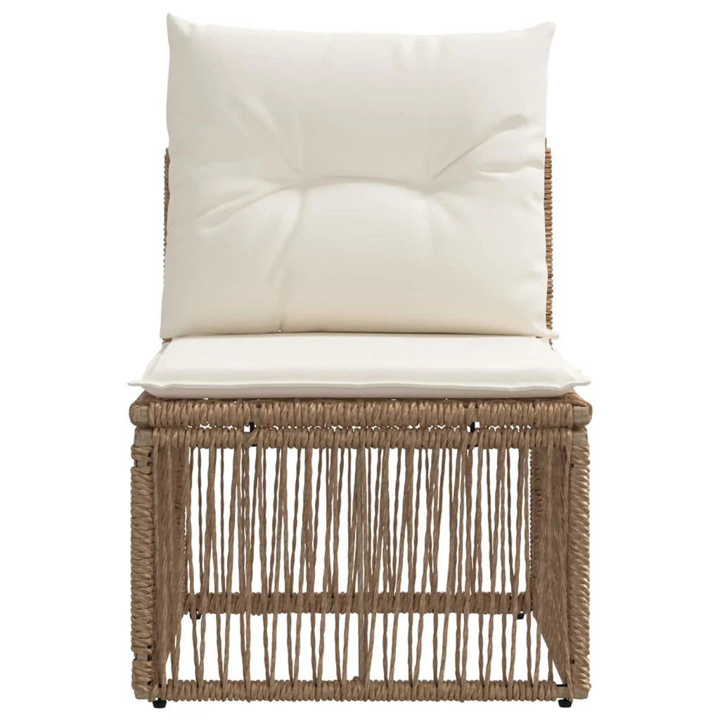 Unità divano senza braccioli Beige polyrattan 42026715