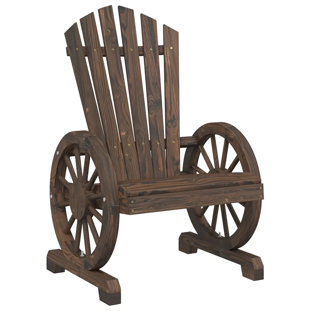 Sedia da patio-Sedia da Giardino Adirondack in Legno Massello di Abete 585066