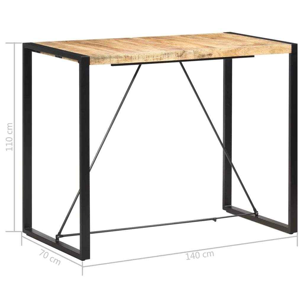 Tavolo da Bar 140x70x110cm in Legno Massello di Mango 285957