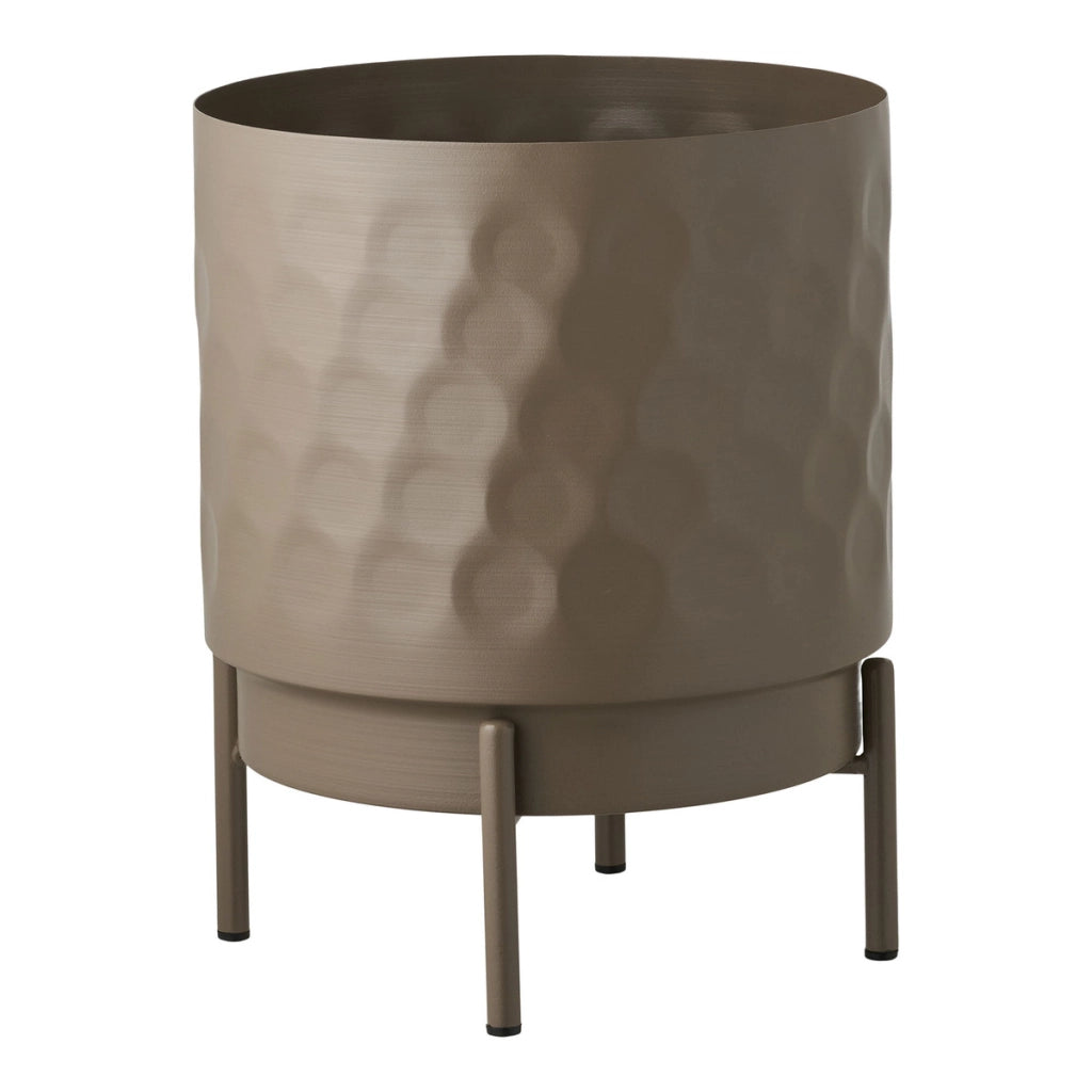 Vaso per Piante HN16, Marrone, Metallo, 21x21x26 cm